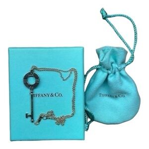 Tiffany and Co Atlas Key pendant  necklace